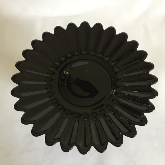 Vintage Black Amethyst Ebony Pedestal Plate - Picture 3 of 4